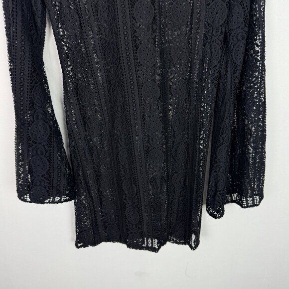 Pilyq Black Gold Noah Tunic Swim Coverup Dress Crochet Size M/L Medium/Large - Picture 12 of 14